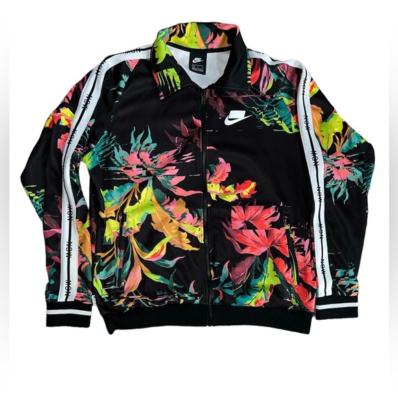 Nike Other - Nike NSW Track Jacket Mens M Hawaiian Floral Full Zip Pockets
